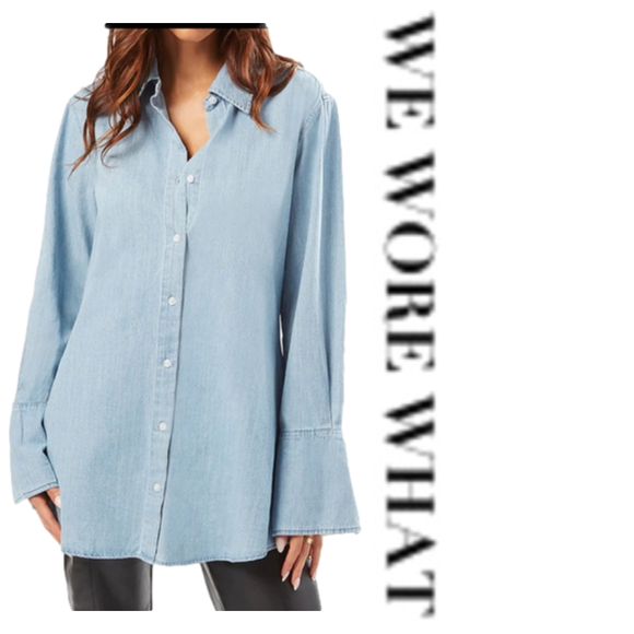 WeWoreWhat Tops - WeWoreWhat from New York, Dani Denim Shirt-Dress, Size Large